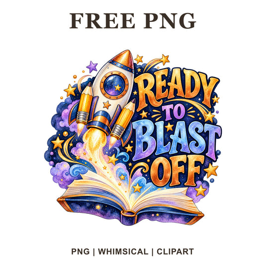 Whimsical Space Scholar Back To School Clipart PNG