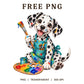 Dalmatian Artist Paint Palette Apron PNG-8SVG