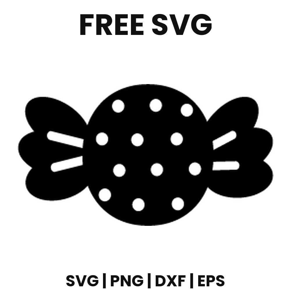 Wrapped Candy SVG Free – Halloween Sweet Treat Cut File