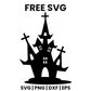 Haunted House SVG Free – Classic Spooky House Silhouette