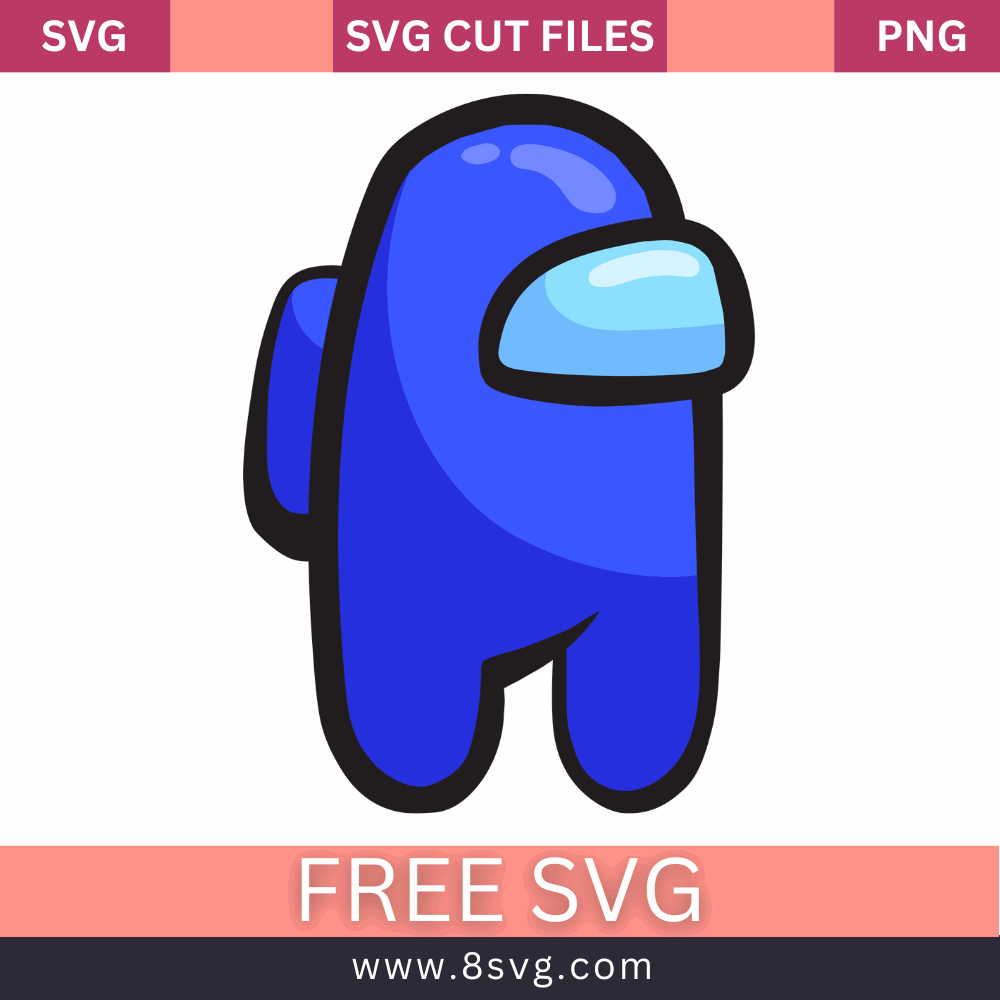 Among us impostor Blue color SVG Free Cut File for Cricut- 8SVG