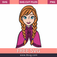 Disney Princess Anna layered Frozen Svg Free Cut File For Cricut- 8SVG