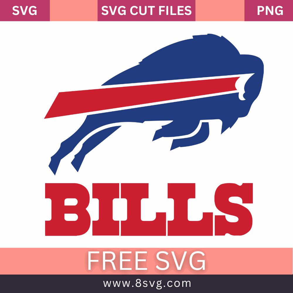 Buffalo Bills NFL SVG Free Cut File for Cricut- 8SVG