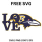 Baltimore Ravens Love SVG Free | Bold Football Logo Design for Cricut & Silhouette-8SVG