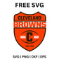 Cleveland Browns Logo SVG Free | Classic Team Shield Design for Cricut & Silhouette-8SVG