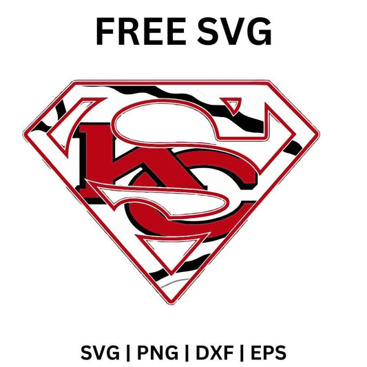 Kansas City Chiefs SVG Free | Superhero Shield Logo Mashup for Cricut & Silhouette