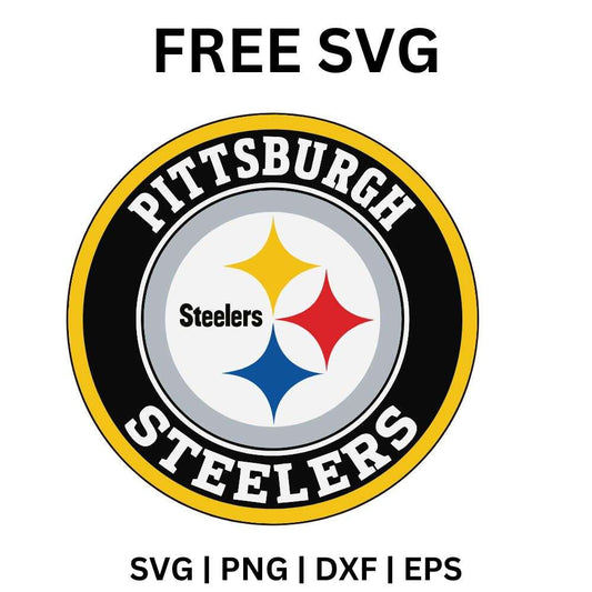 Pittsburgh Steelers Round Logo SVG Free | Official Emblem Cut File for Cricut & Silhouette