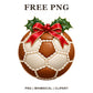 Whimsical Gingerbread Panels Soccer Ball Clipart PNG