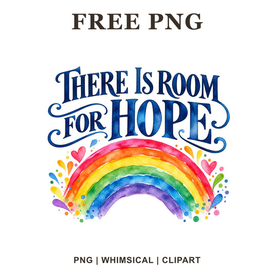 Whimsical Hope Quote Rainbow Clipart PNG