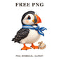 Whimsical Puffin Coast Bird Clipart PNG