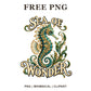 Whimsical Seahorse Wonder Fish Clipart PNG