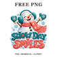 Whimsical Snow Day Smiles Winter Clipart PNG