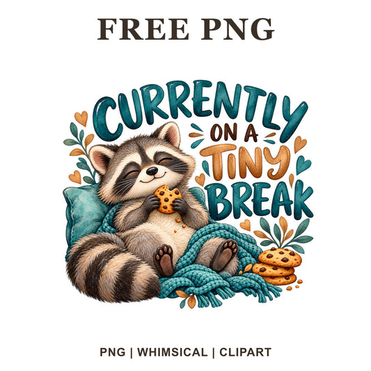 Whimsical Work Break Mug Sublimation Design Clipart PNG