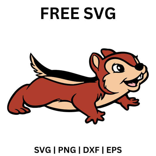 Chipmunk SVG Free | Cute Woodland Animal Clipart for Cricut & Silhouette