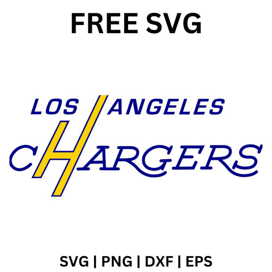 Los Angeles Chargers Split Text SVG Free | Elegant Wordmark Cut File for Cricut & Silhouette