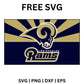 Los Angeles Rams SVG Free | Sunburst Background with Team Logo for Cricut & Silhouette