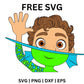 Luca Alberto Waving SVG Free | Fun Half-Human Character Cut File for Cricut & Silhouette