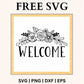 Welcome SVG Free | Floral Banner Welcome Sign for Cricut & Silhouette-8SVG