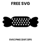 Pillow Candy SVG Free – Dotted Wrapped Sweet Cut File