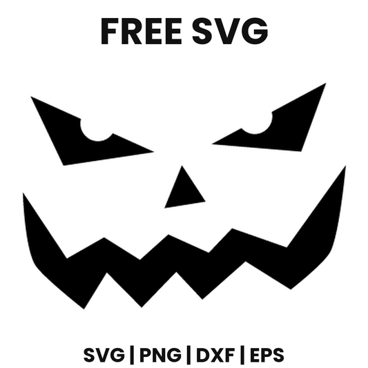 Zigzag Pumpkin Face SVG Free – Toothy Jack O Lantern Cut File-8SVG