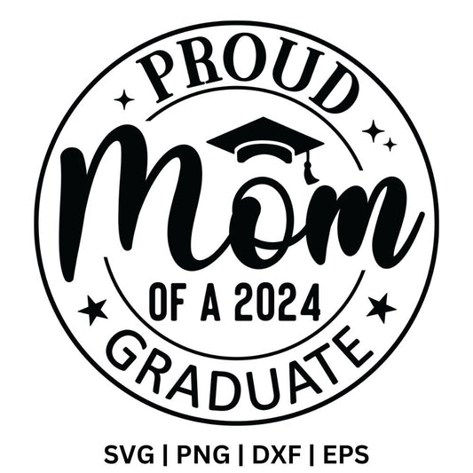 Proud Mom of a 2024 Graduate SVG - Free File for Cricut & Silhouette-8SVG