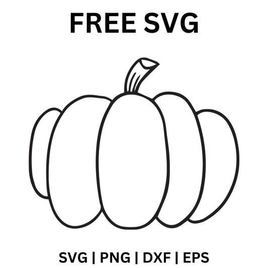 Pumpkin Outline SVG Free Cut File for Cricut & Silhouette