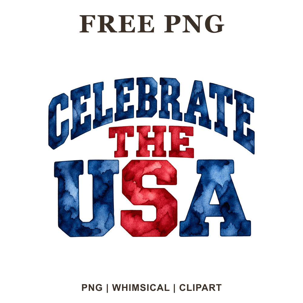 Whimsical Celebrate The USA 4th Of July Clipart PNG