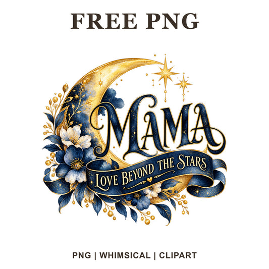 Whimsical Mama Celestial Mama Clipart PNG