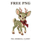 Whimsical Sage Deerling Green Creature Clipart PNG