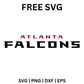 Atlanta Falcons Text SVG Free | Clean Football Team Logo for Cricut & Silhouette-8SVG