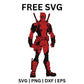 Deadpool Standing Pose SVG Free | Heroic Full Body Design for Cricut & Silhouette
