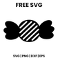 Striped Candy SVG Free – Wrapped Halloween Sweet Cut File