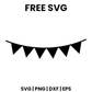 Halloween Bunting SVG Free – Pennant Banner Garland Cut File