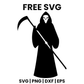 Walking Reaper SVG Free – Grim Reaper With Scythe Cut File-8SVG