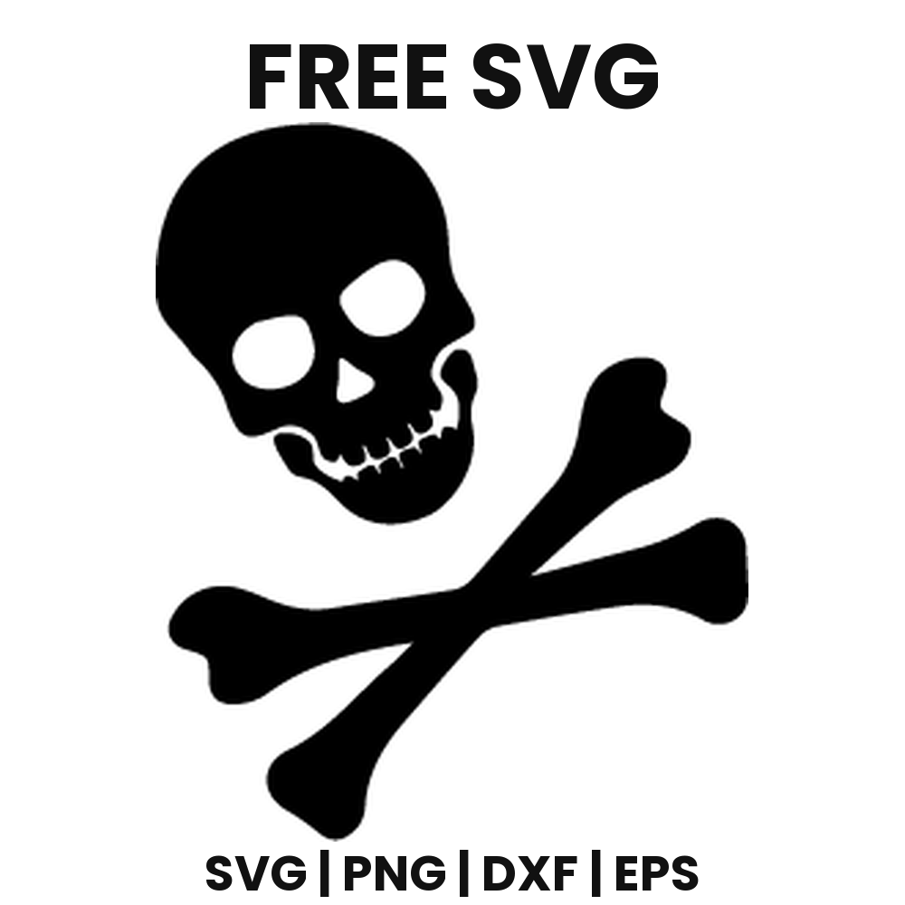 Skull And Crossbones SVG Free – Classic Halloween Cut File-8SVG