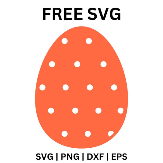 Polka Dot Easter Egg - Free SVG Cut File-8SVG