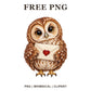 Whimsical Storybook Letter Owl Clipart PNG