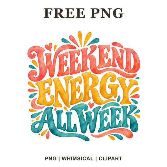 Whimsical Weekend Mode Mug Sublimation Design Clipart PNG