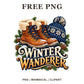 Whimsical Winter Wanderer Winter Clipart PNG
