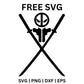 Deadpool Swords Logo SVG Free | Crossed Blades Emblem for Cricut & Silhouette