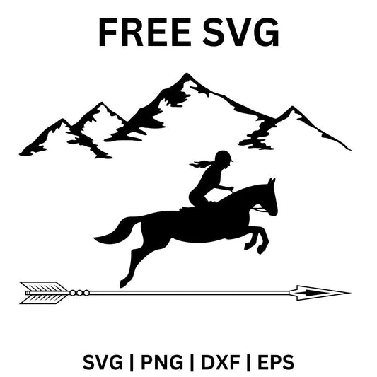 Horseback Archer SVG Free | Warrior Horse Rider Silhouette for Cricut & Silhouette