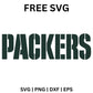 Packers Text Logo SVG Free | Bold Block Letter Team SVG for Cricut & Silhouette-8SVG