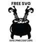 Witch In Cauldron SVG Free – Legs Up Halloween Cut File