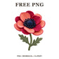 Whimsical Felt Anemone Clipart PNG
