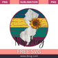 Sunflower State NEW JERSEY Sublimation Free And Png Download-8SVG