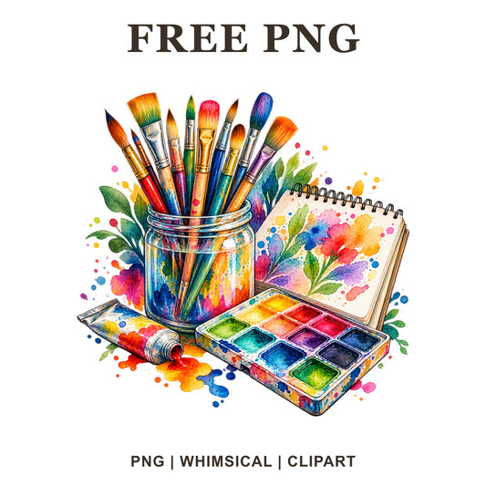 Whimsical Art Class Back To School Clipart PNG