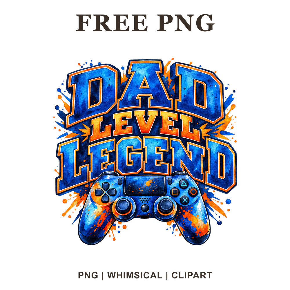 Whimsical Dad Game Dad Clipart PNG