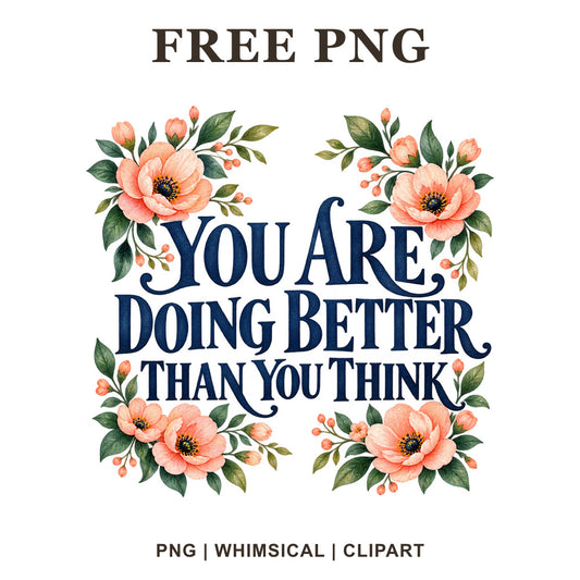 Whimsical Kind Reminder Mug Sublimation Design Clipart PNG