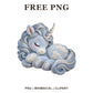 Whimsical Moonlit Cloud Unicorn Clipart PNG