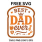 Best Dad Ever SVG Free | Father's Day Badge Design for Cricut & Silhouette